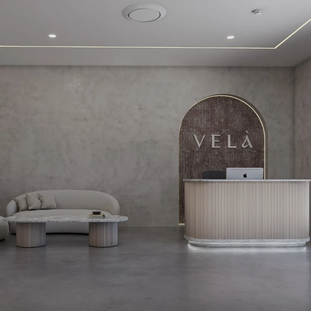 Reformer beds prepared for a class at Studio Vela